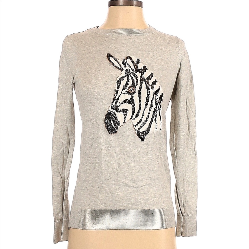 Old navy zebra graphic sweater critter